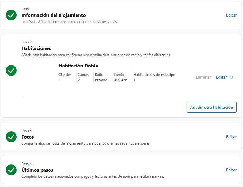 Crear cuenta de booking