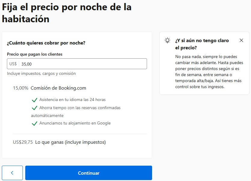 Crear cuenta de Booking