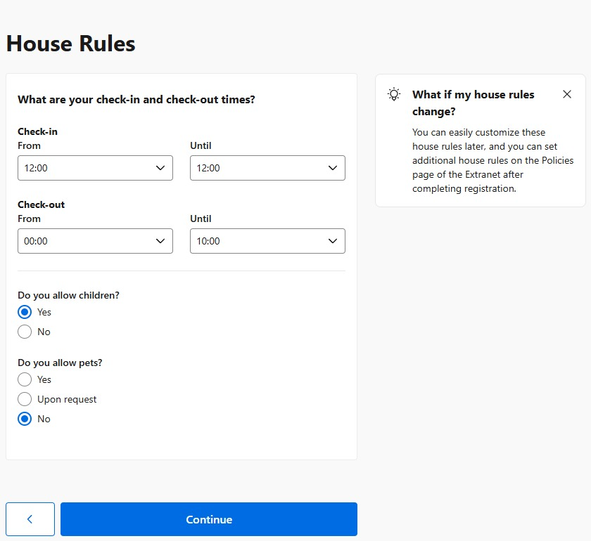Property policies Booking.com